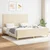Vidaxl Posteljni okvir brez vzmetnice krem 160x200 cm blago
