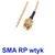 Pigtail SMA-RP vtič 30cm RG178/ZA SPAJANJE