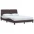 Vidaxl Posteljni okvir brez vzmetnice temno rjav 140x190 cm blago