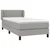 Vidaxl Box spring postelja z vzmetnico svetlo siv 100x200 cm blago