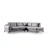 ATELIER DEL SOFA Ugaona sofa-krevet Aqua (L2 + Chl Right)