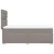 Vidaxl Box spring postelja z vzmetnico taupe 80x200 cm blago