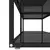 TV ormarić crni 200 x 40 x 40,5 cm od kaljenog stakla