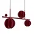 Opviq luster Mondo 20920-A, 3 × G9, bordo