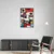 Canvas Slika na platnu Crvena fantazija, 80x120cm, Sa ramom, Crni