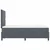 Vidaxl LED Box Spring Postelja Temno siva 120 x 190 cm Žamet