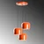 Opviq Luster Yozgat-N-1413, 45-114cm, 45 cm, 3xE27, Narandžasti
