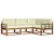Set vanjskih sofa 4 kom. Prirodna i krem