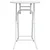 Vidaxl Vrtna miza Bela 50 x 50 x 72 cm Kovina