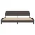 Vidaxl Posteljni okvir Dover temno rjav 200x200 cm blago