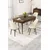 Hanah Home trpezarijski set Rax, sto na razvlačenje i 4 stolice, ploča u dekoru drveta Baroque, krem tkanina Babyface