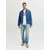 JACK & JONES Majica nočno modra/temno rdeča/bela