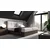 Boxspring postelja Wood 8 - 200x200 cm - temni hrast