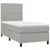 Vidaxl Box spring postelja z vzmetnico svetlo siva 90x200 cm blago