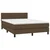 Vidaxl Box spring postelja z vzmetnico temno rjava 140x200 cm blago