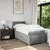 Box spring postelja z vzmetnico svetlo siva 80x200 cm blago