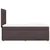 Vidaxl Box spring postelja z vzmetnico temno rjav 90x190 cm blago