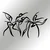 Wallity Zidna dekoracija Felicita M, 97 x 56,5 cm, Crna