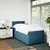 Vidaxl Box spring postelja z vzmetnico temno modra 100x200 cm žamet