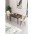 Hanah Home trpezarijski set Nil, sto i 2 stolice, ploča u dekoru drveta Baroque, krem tkanina Babyface