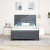 vidaXL Box Spring Postelja z Blazino Temno Siva 140x200 cm Žamet