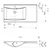 Bathroom set WAVE 90, left, white/oak Alabama - MDF/laminat - Sapho - WAVE - 24 - 900 - 2250 - Backlit mirrors - 14