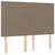 Vidaxl Box spring postelja z vzmetnico LED taupe 140x200 cm blago