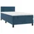 Vidaxl Box spring postelja z vzmetnico temno modra 90x200 cm žamet