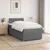 vidaXL Postelja boxspring z vzmetnico Temno siva 120 x 200 cm Blago