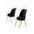 Hanah Home Set stolica Pefa, 45x91x42 cm, 2 komada, Crno-zlatne boje
