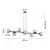 Luster na sajli ROSSI 8xE14/10W/230V crna/siva