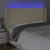LED uzglavlje krem 163 x 16 x 118/128 cm od tkanine