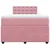 Vidaxl Box spring postelja z vzmetnico roza 120x190 cm žamet