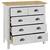 Den Komoda Hill Range bela 79x40x80 cm trdna borovina