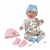 Llorens 84481 NEW BORN 2 v 1 - realistična punčka z zvoki in ohišjem iz mehkega blaga