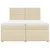 Vidaxl Box spring postelja z vzmetnico krem 200x200 cm blago