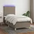 Vidaxl Box spring postelja z vzmetnico LED taupe 90x200 cm blago