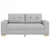Vidaxl Dvosed sive barve 180x77x82 cm blago