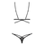 Sexy set 2-delni Diyosa crne boje - S/M