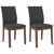 vidaXL Jedilni stoli z blazinami 2 kosa Brown Solid Wood Rubber