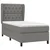 Vidaxl Box spring postelja z vzmetnico temno siva 80x200 cm blago