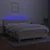 Vidaxl Box spring postelja z vzmetnico LED krem 140x190 cm blago
