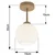 BRILAGI - LED plafonski luster RETRO GLASS 1xE27/60W/230V prečnik 15 cm bež/beli