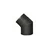 Dimno koleno 145mm/45st.t.1,5mm BLACK