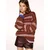 Pull&Bear Pulover PACIFIC oranžna/burgund/pegasto rdeča