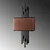 Opviq Zidna lampa Axis-15103, 35x75x10cm, IP20, Crno-braon