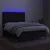 Vidaxl Box spring postelja z vzmetnico LED črna 140x200 cm blago