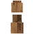 Polica na zidu Zidne 2 pcs Staro drvo 80 x 16 x 14 cm
