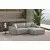 Atelier del Sofa Ugaona garnitura Pirlo 145x43x206cm Svetlosiva