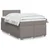 Vidaxl Box spring postelja z vzmetnico taupe 120x190 cm blago